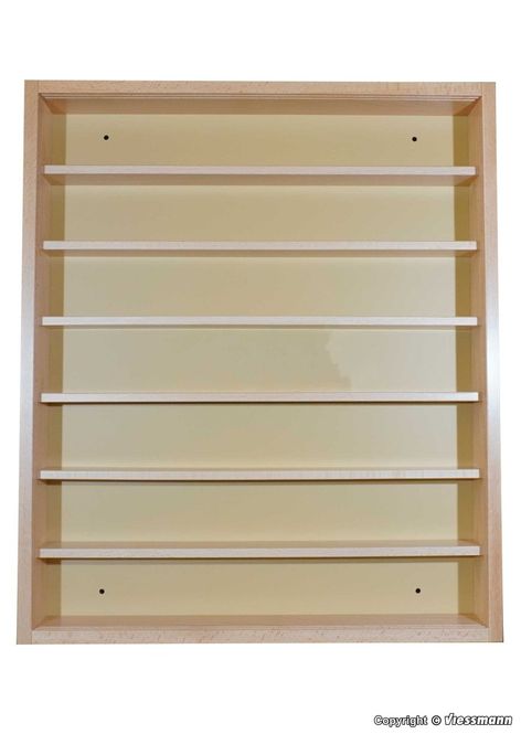 Huvudbild Wooden display with glass sliding doors, natural, ...