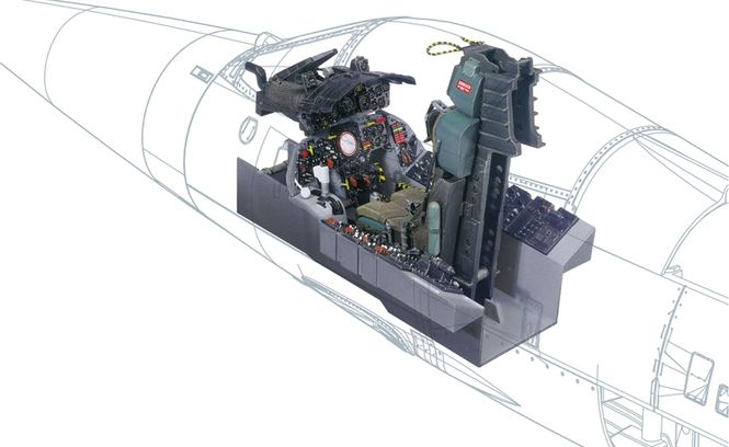 Huvudbild F-104 G. COCKPIT. SKALA 1/48
