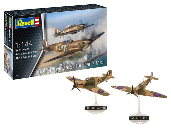 Huvudbild REVELL Supermarine Spitfire Mk.Ia & Hawker ...