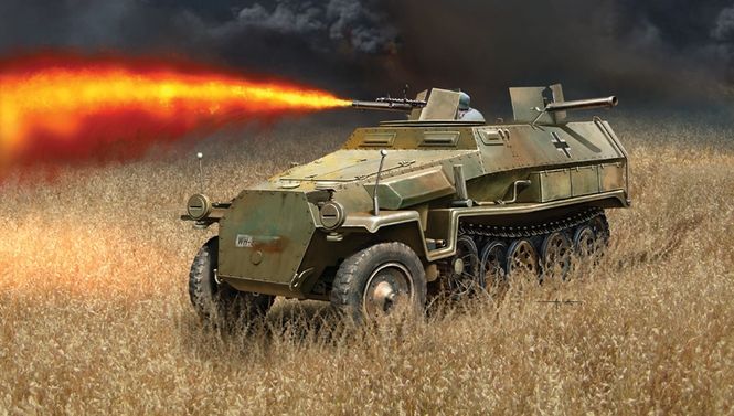 Huvudbild SD.KFZ. 251/16 FLAMMPANZERWAGEN. SKALA 1/72