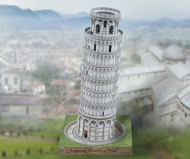 Huvudbild SCHIEFER TURM VON PISA. SKALA 1/160 N
