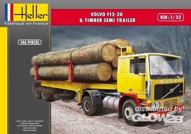 Huvudbild VOLVO F12-20 TIMBER SEMI TRAILER. SKALA 1/32