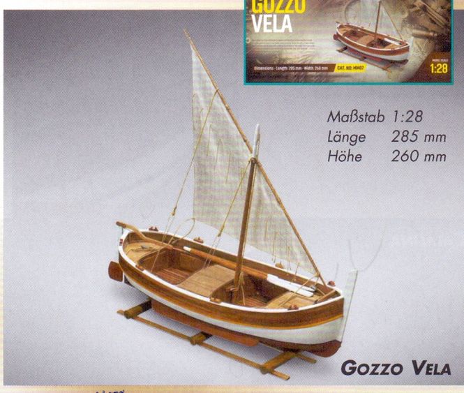 Huvudbild GOZZO VELA. TRÄBYGGSATS MED FÄRDIGFRÄST SKROV.