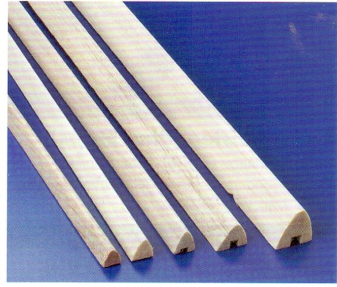 Huvudbild BALSA NÄSLIST OSYMMETRISK 1 ST. 10x10x1000 MM.
