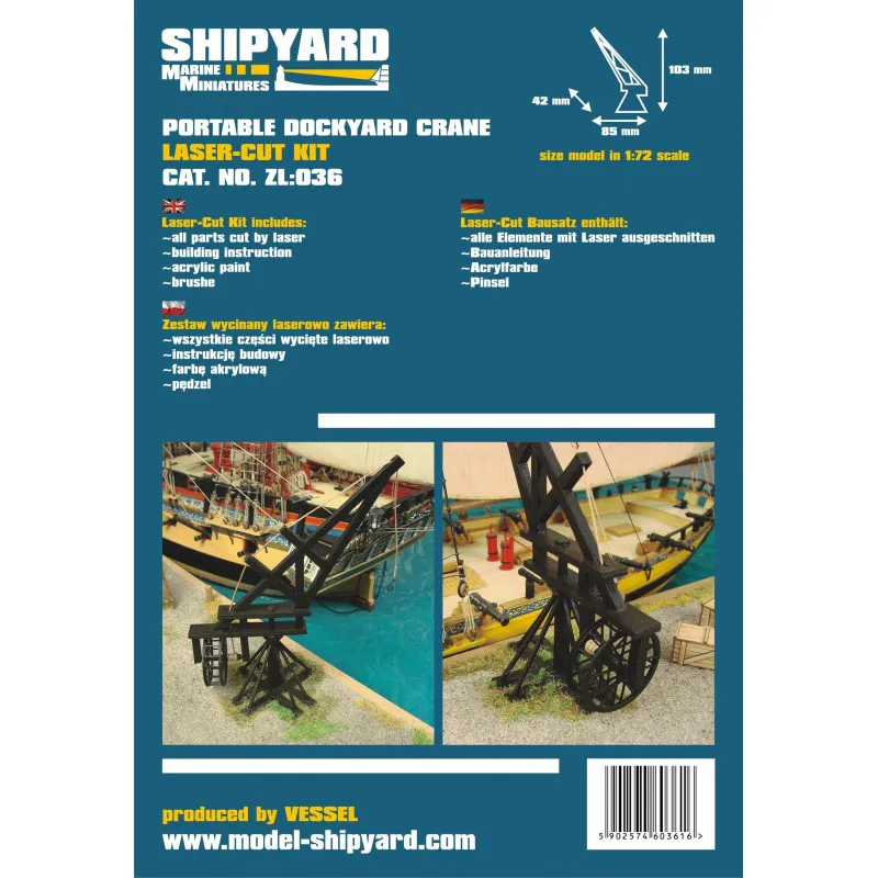 PORTABEL DOCKYARD CRANE, BYGGSATS I SKALA 1/72
